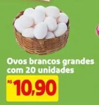 Extra Supermercado Ovos brancos grandes com 20 unidades oferta