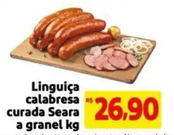 Extra Supermercado Linguiça calabresa curada Seara a granel kg oferta