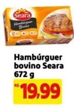 Extra Supermercado Hambúrguer bovino Seara 672 g oferta