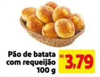 Extra Supermercado Pão de batata com requeijão 100g oferta