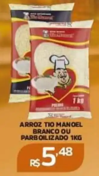 Pinheiro Supermercado ARROZ TIO MANOEL BRANCO OU PARBOILIZADO 1KG oferta