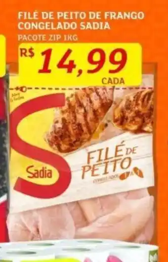 Assaí Atacadista FILÉ DE PEITO DE FRANGO CONGELADO SADIA PACOTE ZIP 1KG oferta
