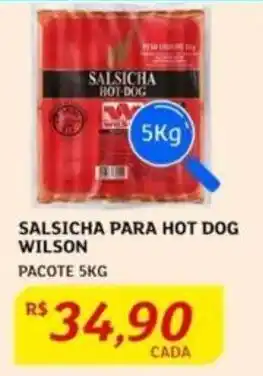 Assaí Atacadista SALSICHA PARA HOT DOG WILSON PACOTE 5KG oferta