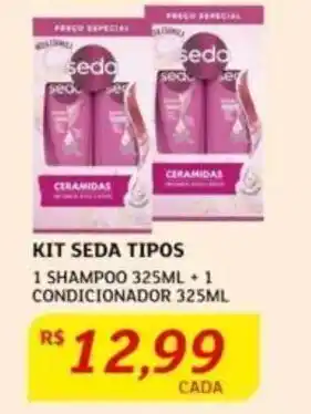 Assaí Atacadista KIT SEDA TIPOS 1 SHAMPOO 325ML + 1 CONDICIONADOR 325ML oferta