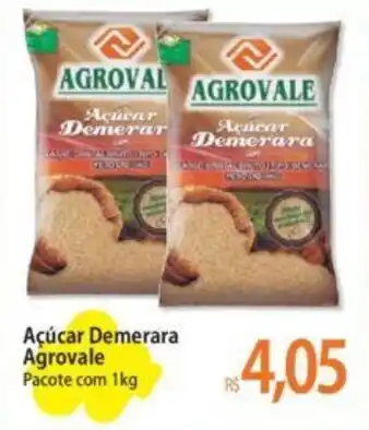 Atacadão Açúcar Demerara Agrovale Pacote com 1kg oferta