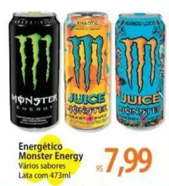 Atacadão Energético Monster Energy Vários sabores Lata com 473ml oferta