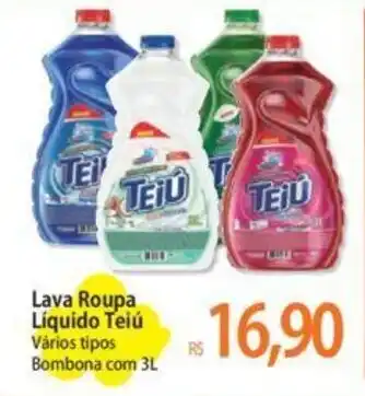 Lava Roupa Líquido Teiú Vários tipos Bombona com 3L