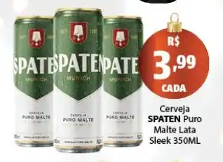 Cerveja SPATEN Puro Malte Lata Sleek 350ML