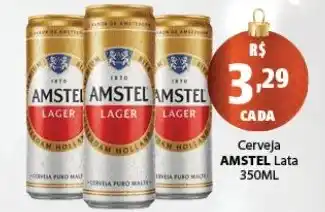 Rede Mais Supermercados Cerveja AMSTEL Lata 350ML oferta