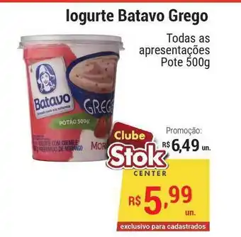 Stok Center Iogurte Batavo Grego 500g oferta
