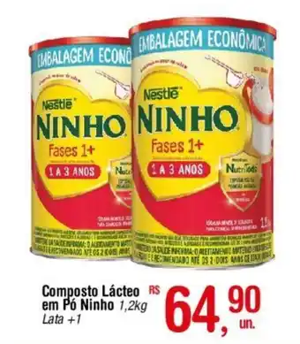 Fort Atacadista Composto Lácteo RS em Pó Ninho 1,2kg Lata +1 oferta