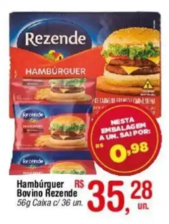 Fort Atacadista Hambúrguer Bovino Rezende 56g Caixa c/ 36 un. oferta
