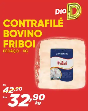 Dia CONTRAFILÉ BOVINO FRIBOI PEDAÇO - KG oferta