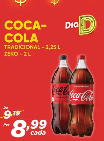 Dia COCA-COLA TRADICIONAL - 2,25 L ZERO - 2 L oferta