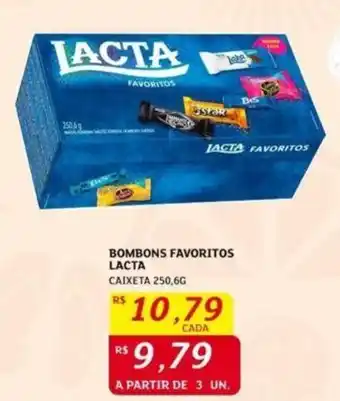 Assaí Atacadista BOMBONS FAVORITOS LACTA CAIXETA 250,6G oferta