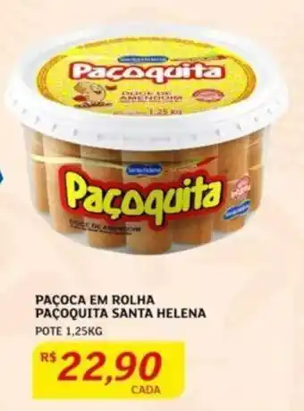 Assaí Atacadista PAÇOCA EM ROLHA PAÇOQUITA SANTA HELENA POTE 1,25KG oferta