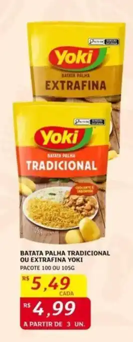 Assaí Atacadista BATATA PALHA TRADICIONAL OU EXTRAFINA YOKI PACOTE 100 OU 105G oferta
