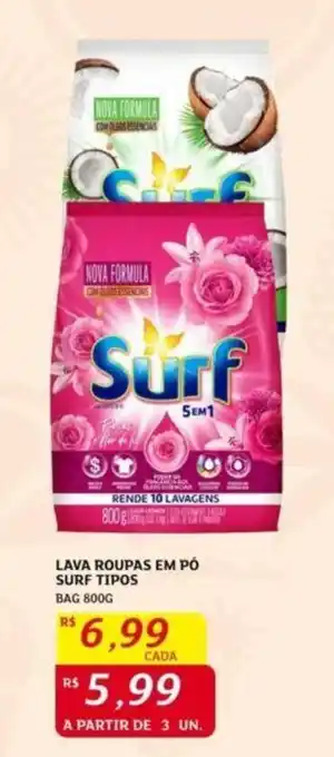 Assaí Atacadista LAVA ROUPAS EM PÓ SURF TIPOS BAG 800G oferta