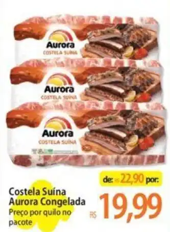 Atacadão Costela Suína Aurora Congelada Preço por quilo no pacote oferta