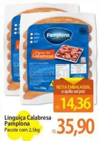 Atacadão Linguiça Calabresa Pamplona Pacote com 2,5kg oferta