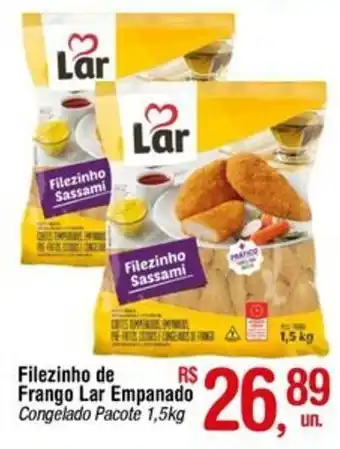 Fort Atacadista Filezinho de Frango Lar Empanado Congelado Pacote 1,5kg oferta