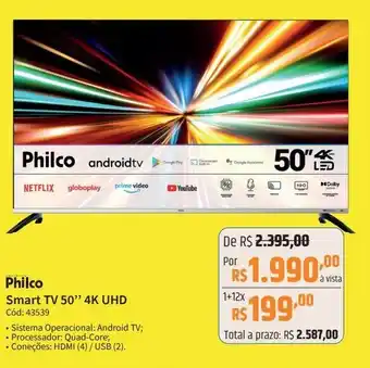 Deltasul Philco Smart TV 50" 4K UHD Cód: 43539 oferta