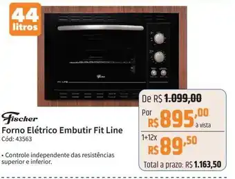 Deltasul Fischer Forno Elétrico Embutir Fit Line Cód: 43563 oferta