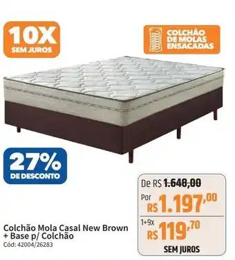 Deltasul Colchão Mola Casal New Brown + Base p/ Colchão Cód: 42004/26283 oferta