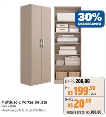 Multiuso 2 Portas Belista Cód: 43666
