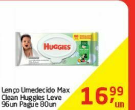 Tenda Atacado Lenços umedecidos max clean huggies 80un oferta