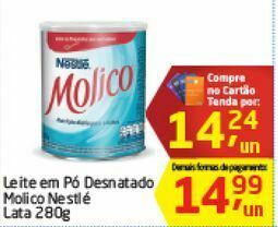 Leite em pó desnatado molico nestlé 280g