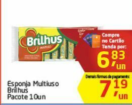 Tenda Atacado Esponja multiuso brilhus 10 un oferta