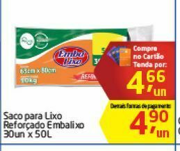 Tenda Atacado Sacos para lixo reforçado embalixo 30 un oferta
