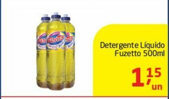 Tenda Atacado Detergente líquido fuzetto 500ml oferta