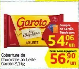 Tenda Atacado Cobertura de chocolate ao leite garoto 2.1 kg oferta