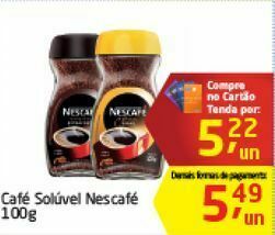 Tenda Atacado Café solúvel nescafé 100g oferta