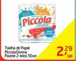 Toalha de papel piccola donna 2 rolos 50 un
