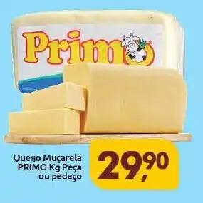 Supermercados Nori Queijo Muçarela PRIMO Kg Peça ou pedaço oferta