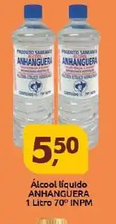 Álcool líquido ANHANGUERA 1 Litro 70° INPM