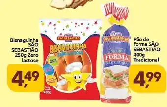 Bisnaguinha SÃO SEBASTIÃO 250g Zero lactose