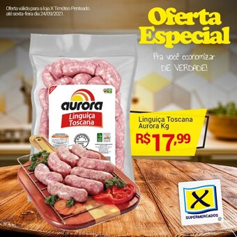 X Supermercados Linguica Toscana Aurora 1kg oferta