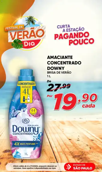 Dia AMACIANTE CONCENTRADO DOWNY BRISA DE VERÃO 1 L oferta