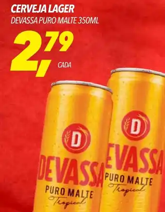 Frangolândia CERVEJA LAGER DEVASSA PURO MALTE 350ML oferta