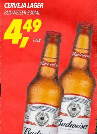 Frangolândia CERVEJA LAGER BUDWEISER 330ML oferta