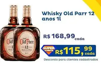 Super Lagoa Whisky Old Parr 12 anos 1L oferta
