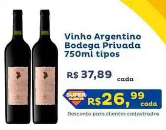Super Lagoa Vinho Argentino Bodega Privada 750ml tipos oferta