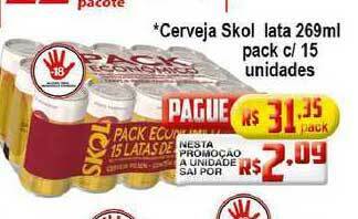 Ricoy Supermercados Cerveja Skol Lata 269ml oferta
