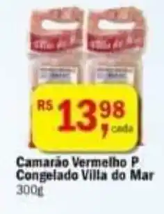 Ultrabox Camarão Vermelho P Congelado Villa do Mar 300g oferta
