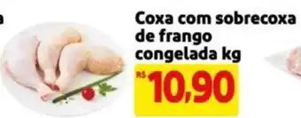 Extra Supermercado Coxa com sobrecoxa de frango congelada kg oferta