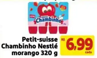 Extra Supermercado Petit-suisse Chambinho Nestlé morango 320 g oferta